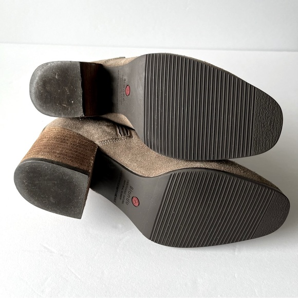 Blondo Waterproof Taupe Suede Double Zip Ankle Boots Size 7.5 - Picture 11 of 14